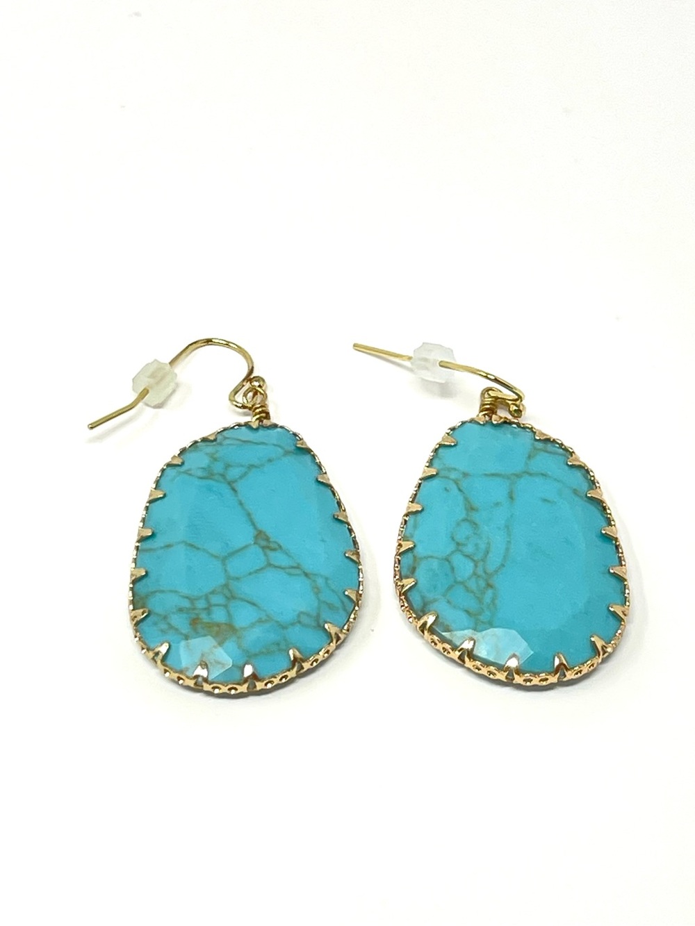New Anthropologie Turquoise Drop Dangle Earrings - Picture 4 of 4